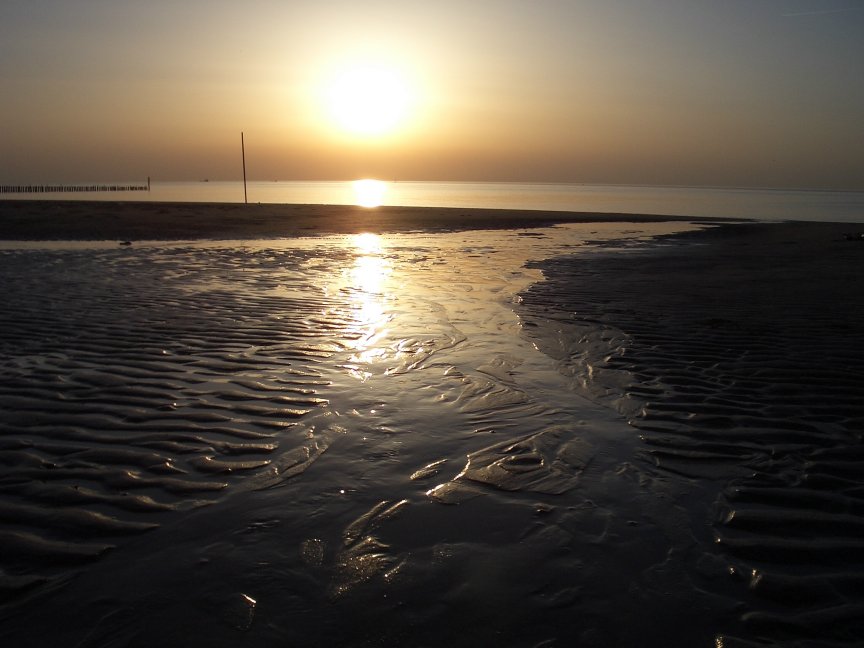 Nordsee Sonnenuntergang NL Nieuwvliet