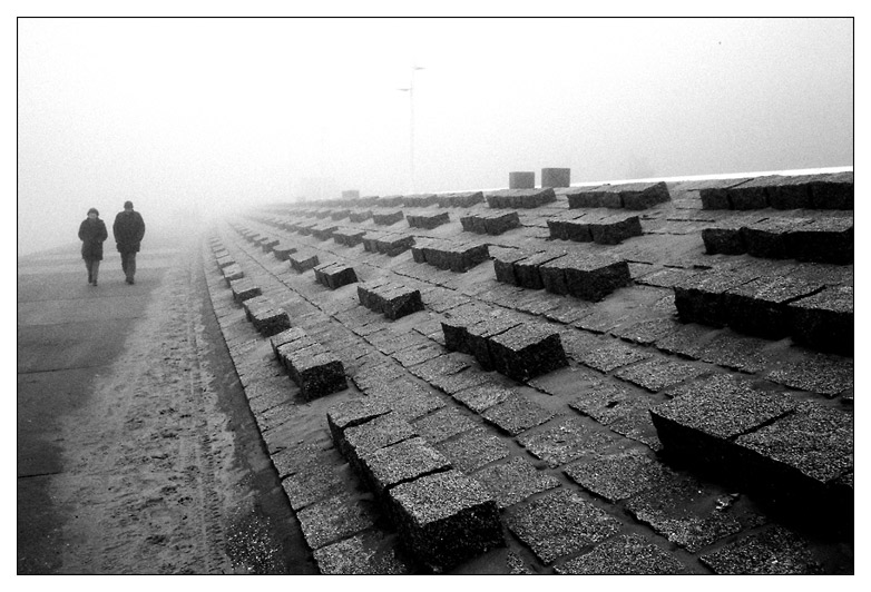 Nordsee - Tristesse (8): Deich im Nebel