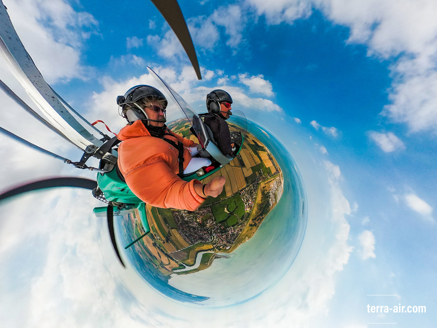 Nordsee voraus (Aerial little planet)