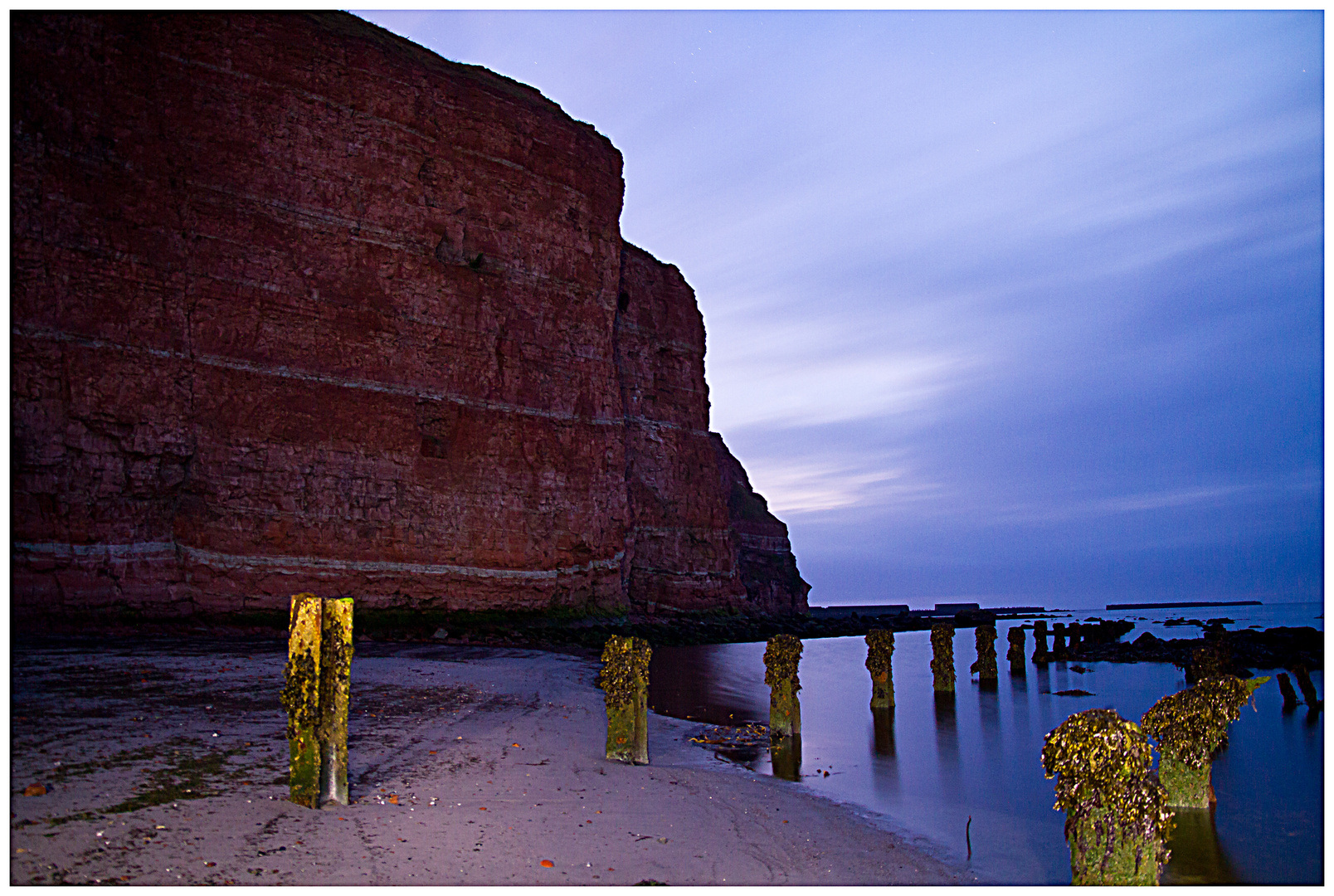 Nordstrand - beleuchteter Felsen