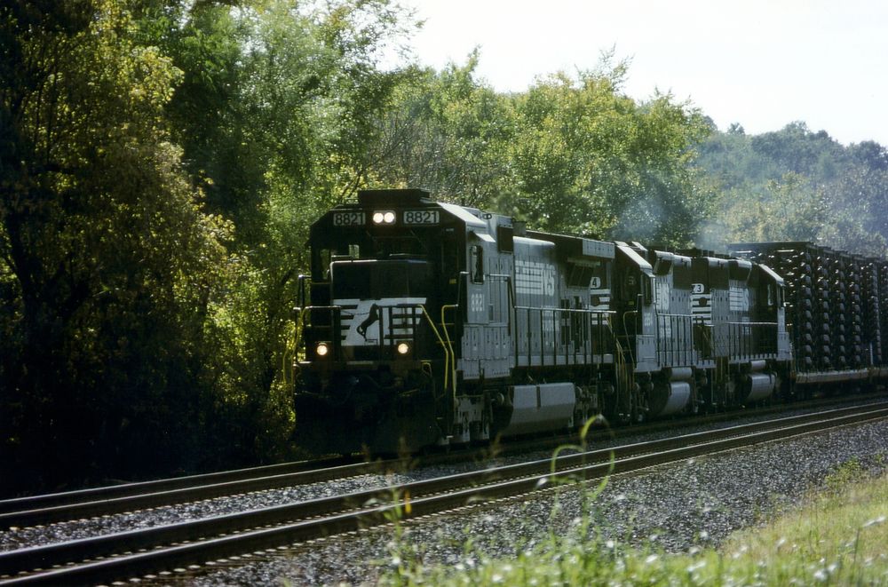 Norfolk & Southern, NS#8821,NS#2254,NS#4273 are leading a Freight Train,Rte.11,VA