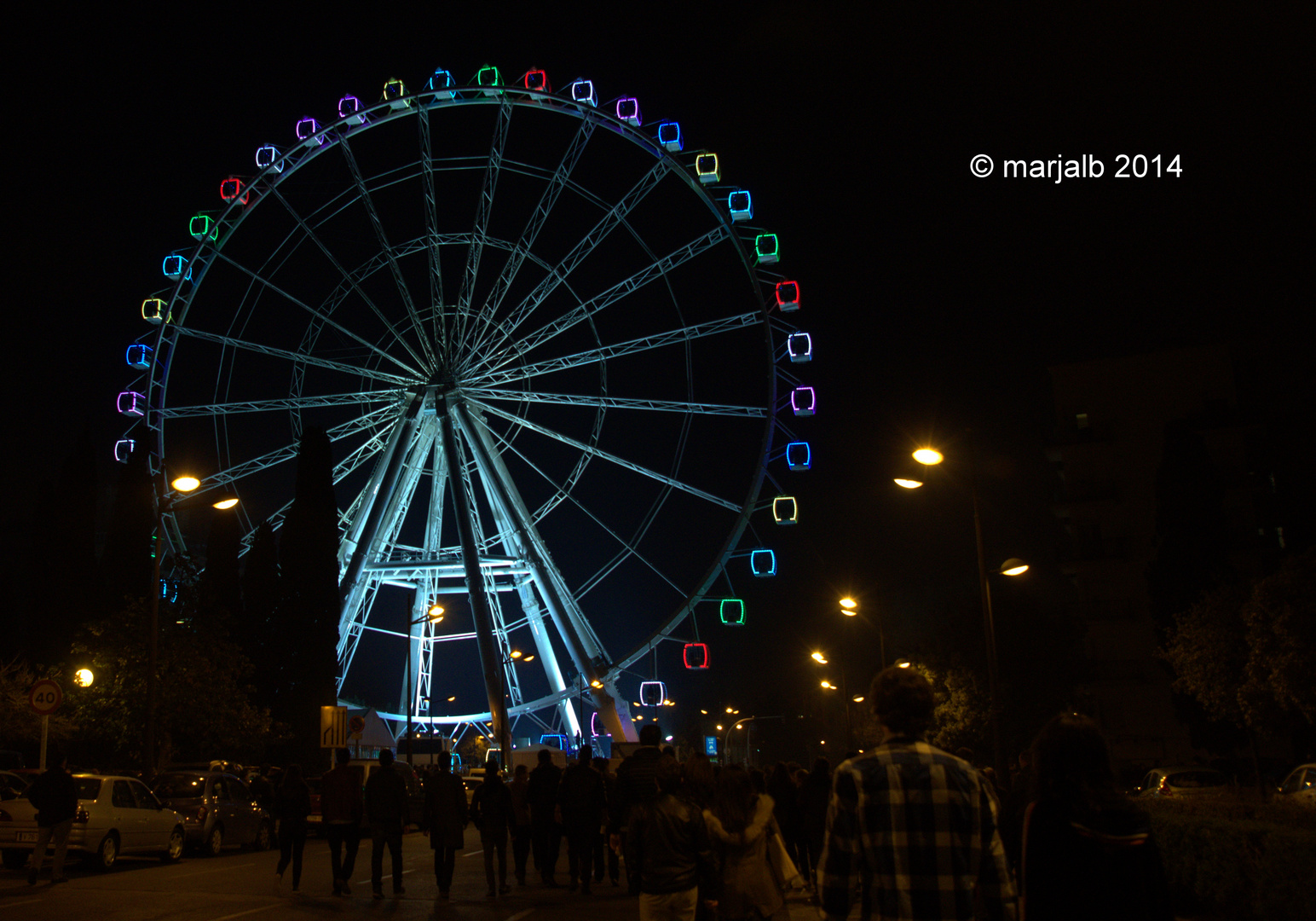 Noria " Rainbow  "Valencia , Fallas 2014