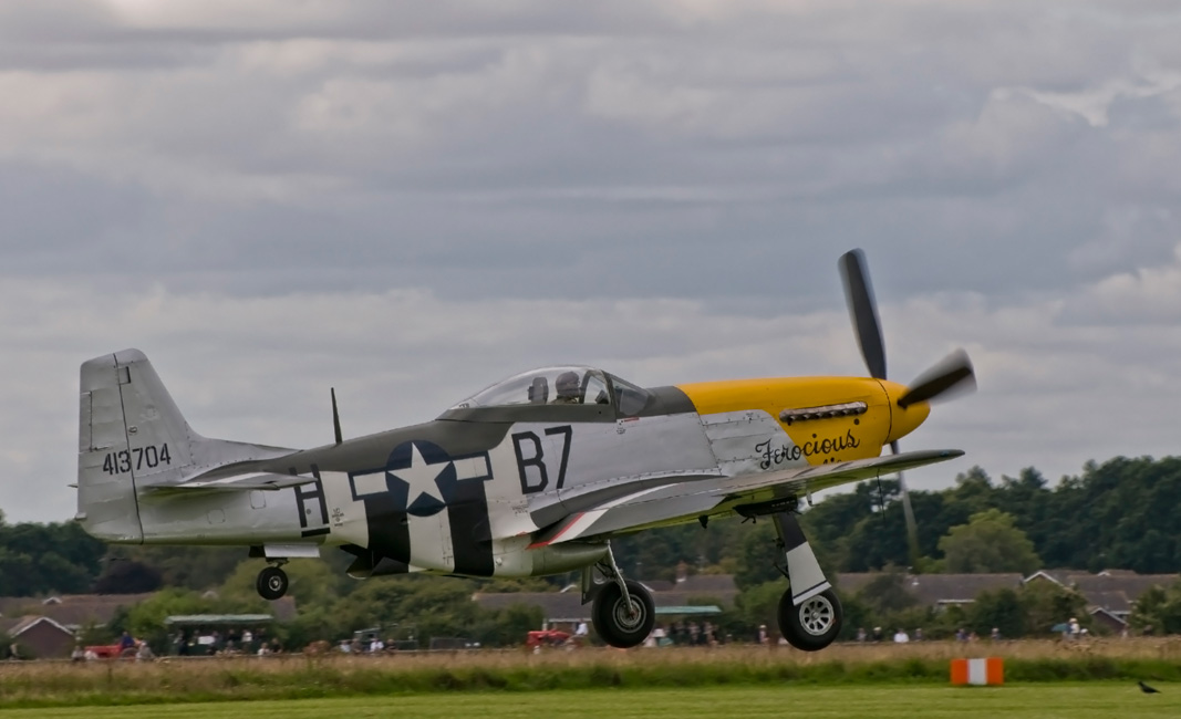 North American P - 51 Mustang - Take off at Goodwood