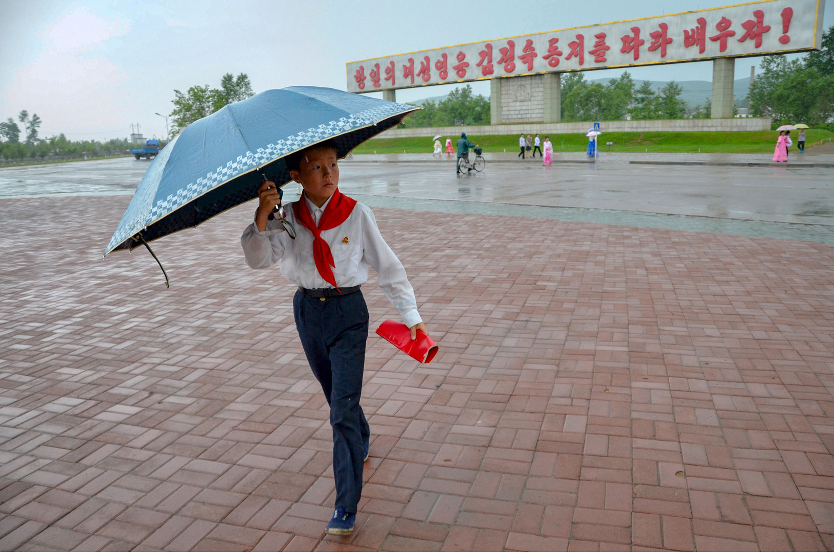 North Korean schoolboy