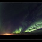 Northern Light mit Sternschnuppe - IS 2013 #19
