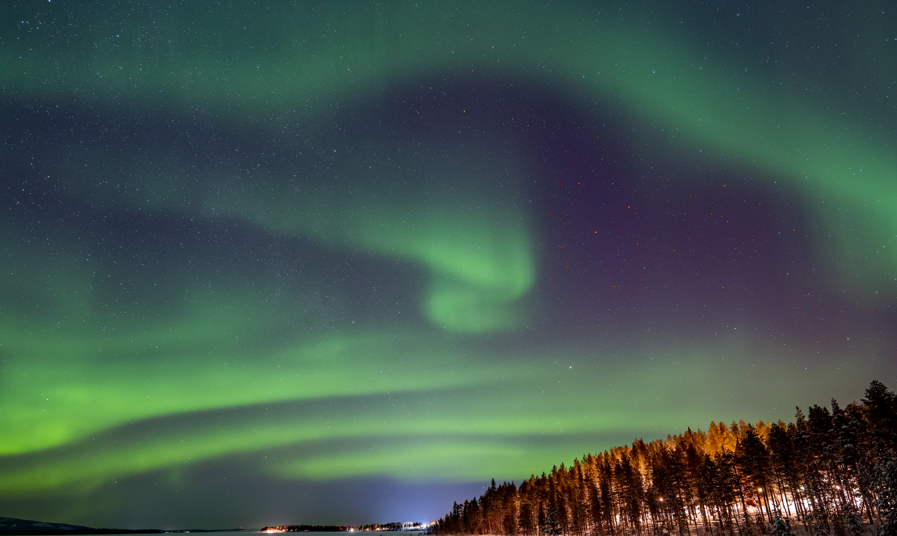 Northern Lights in north Sweden