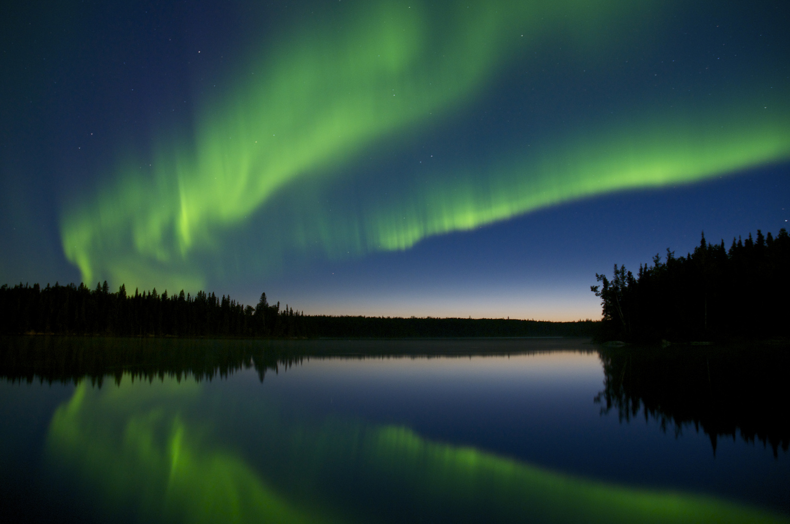 Northern Lights on Lake