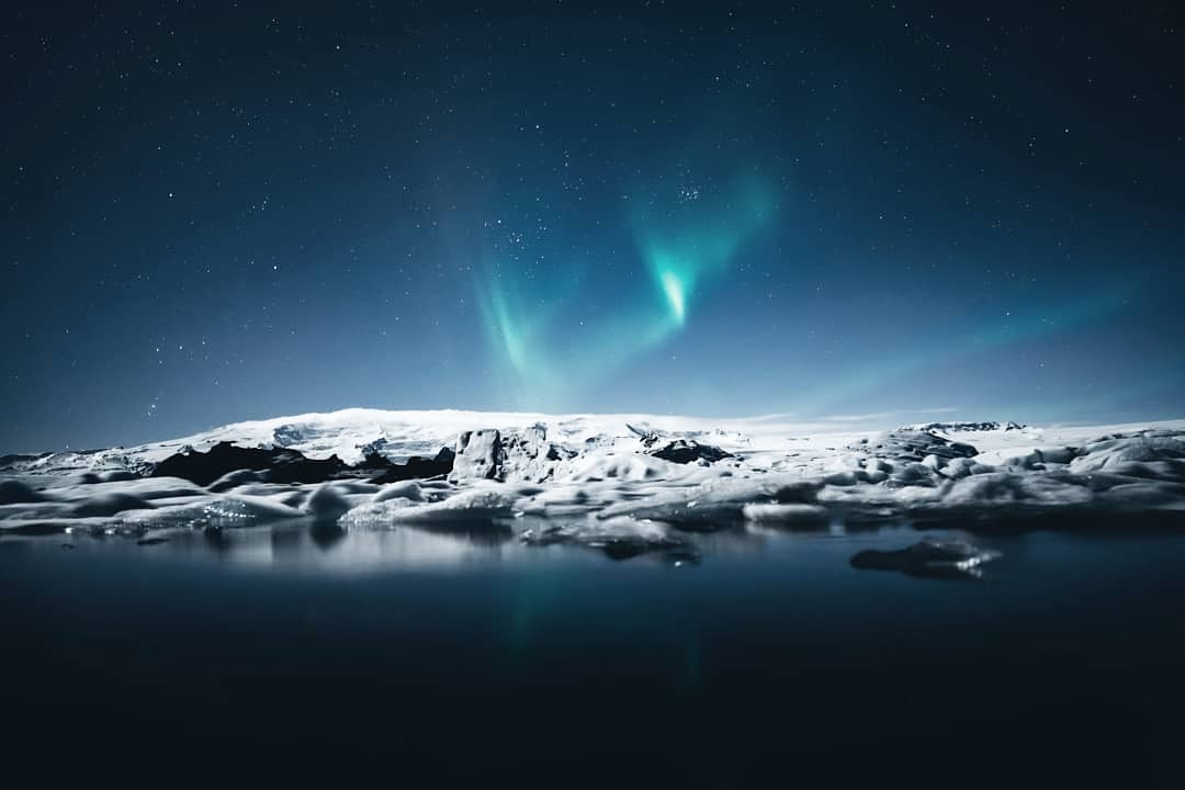 Northern Lights over Jökulsárlón 