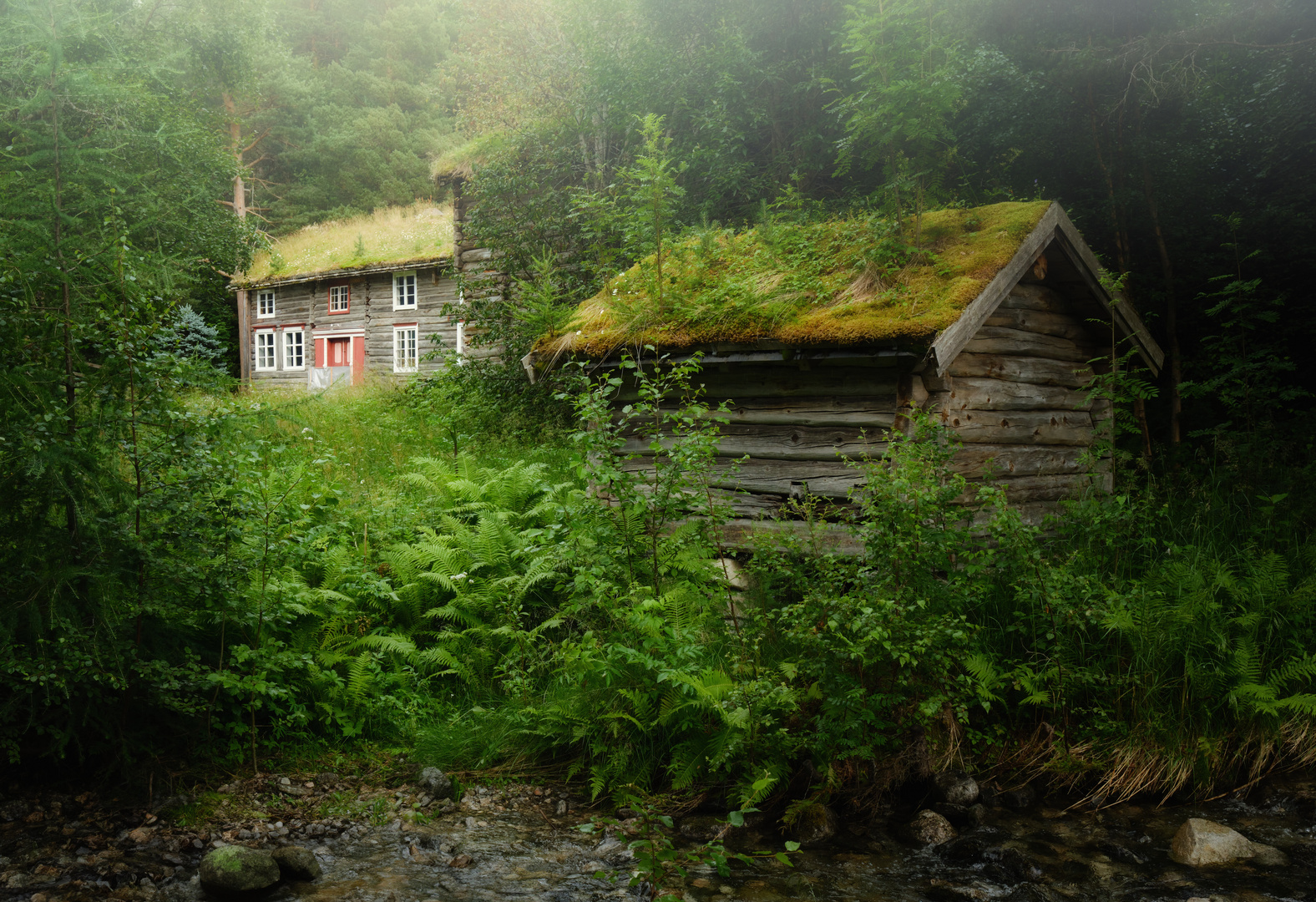 norway woodland farm house