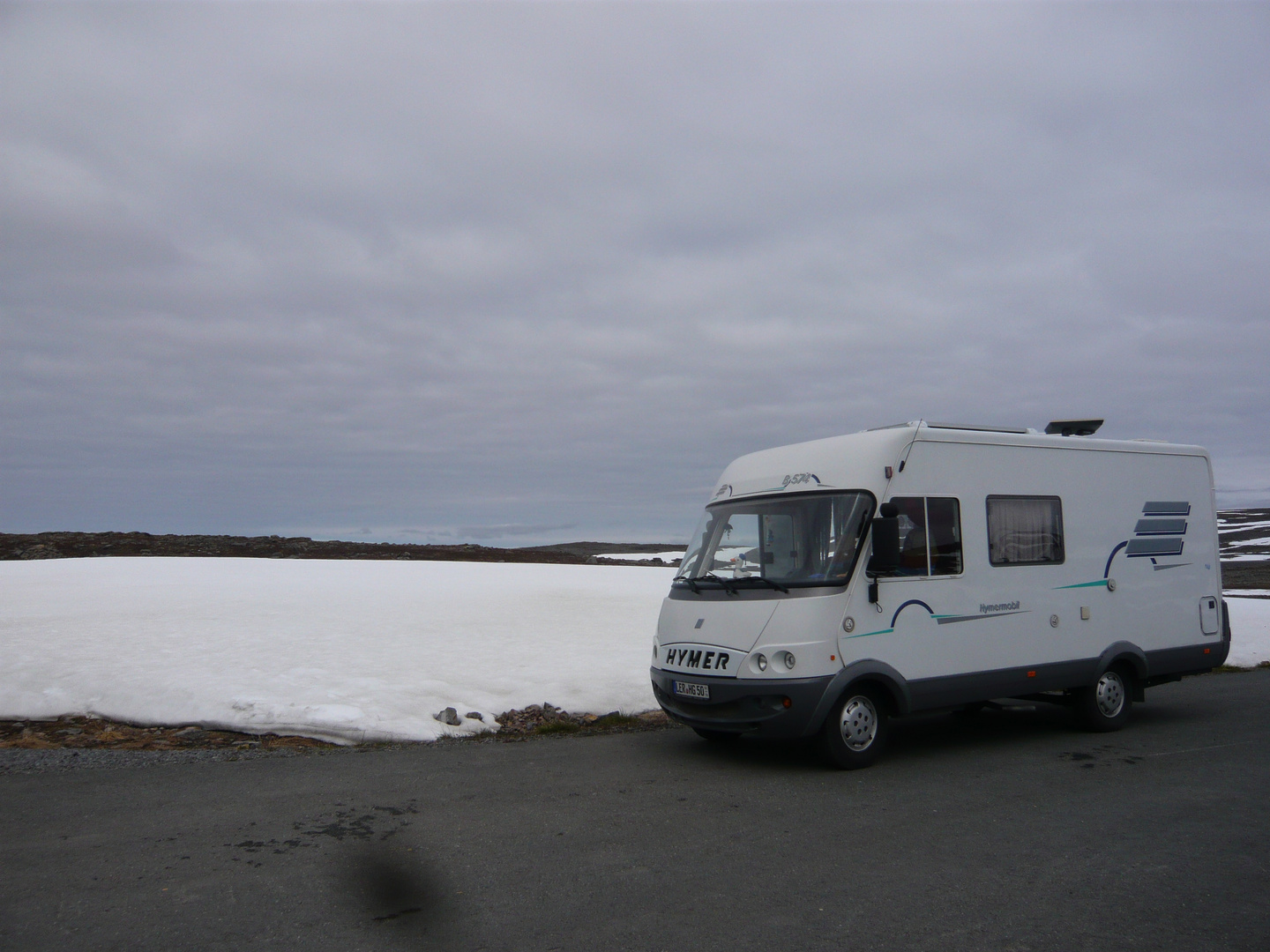 Norwegen 2014 in Juli in Schnee Gebiet Am Ende von Norwegen und Neu Schnee