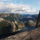 Norwegen - abendlicher Blick vom Preikestolen