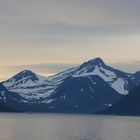 Norwegen am Raftforjrd auf die Lofoten eine Schönheit der Berge