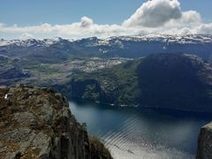 Norwegen auf dem Weg zum Prejkestolen