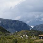 Norwegen Berg mit Hütte