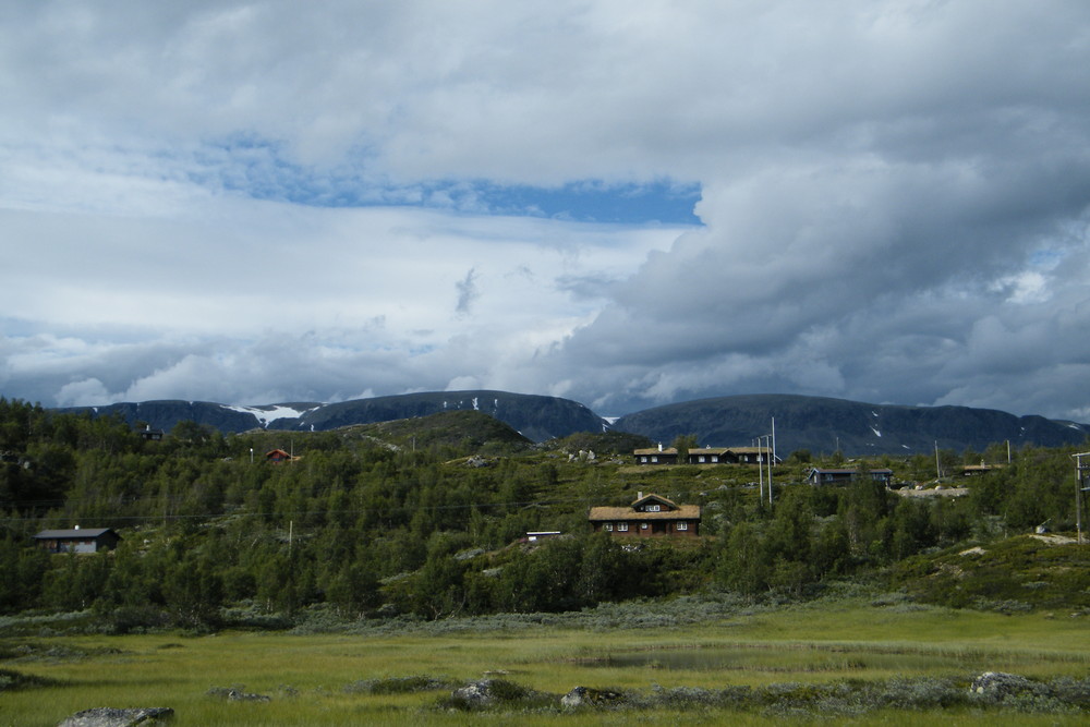 Norwegen Berge und Hütten