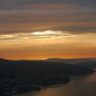 Norwegen -Bergen von oben