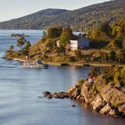 Norwegen, Fjord im Herbst