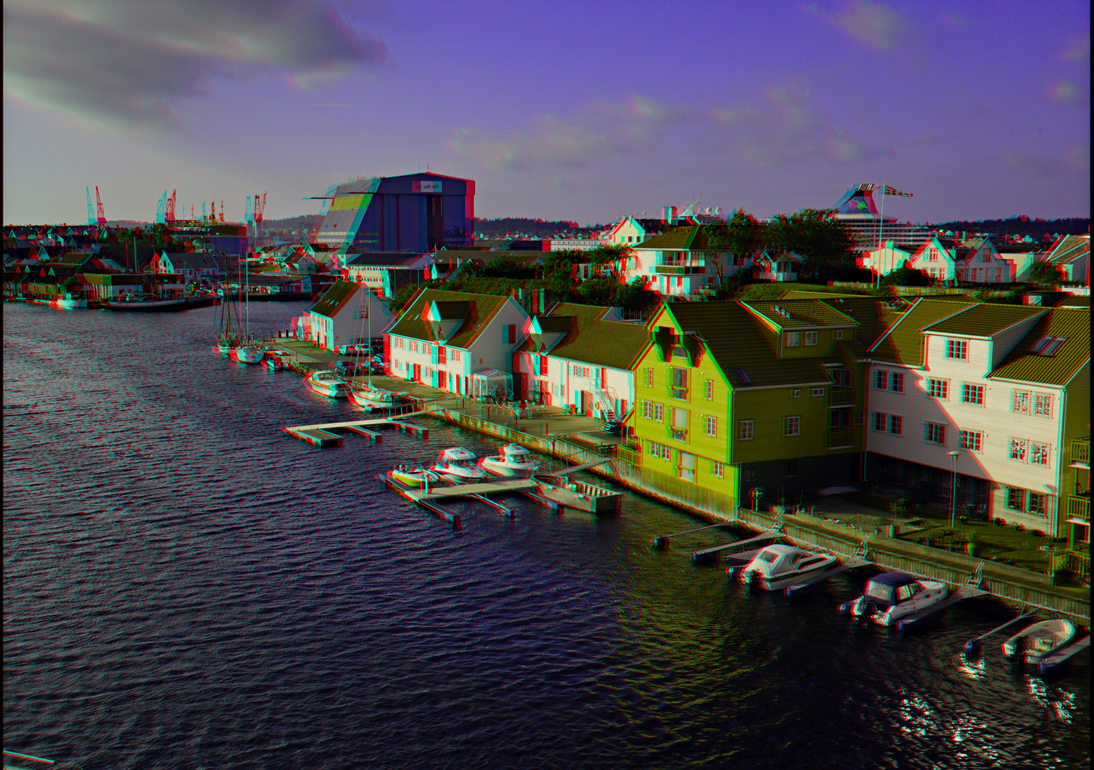 Norwegen Haugesund (3D-Anaglyphe)