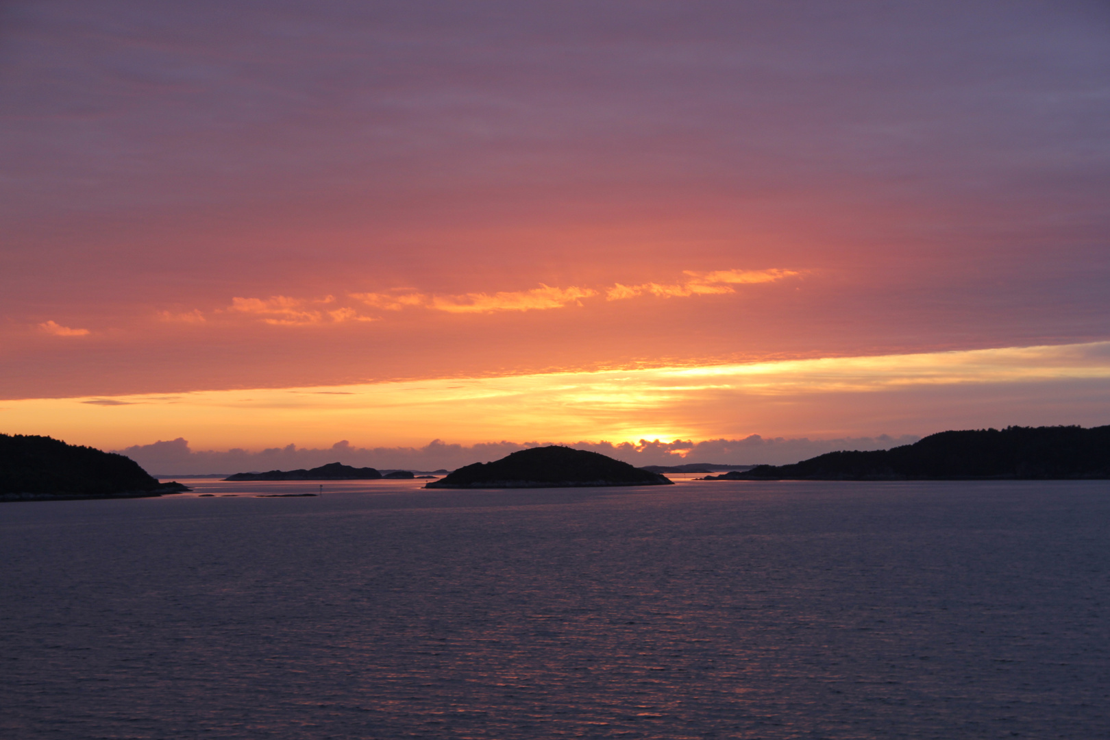 Norwegen im Sonnenuntergang