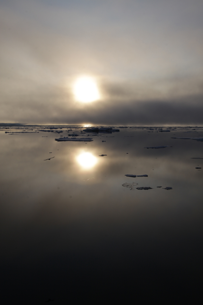 Norwegen, Svalbard, Sonnentiefststand
