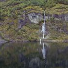 Norwegen - Wasserfall - Aurlandsfjord - Spiegeltag