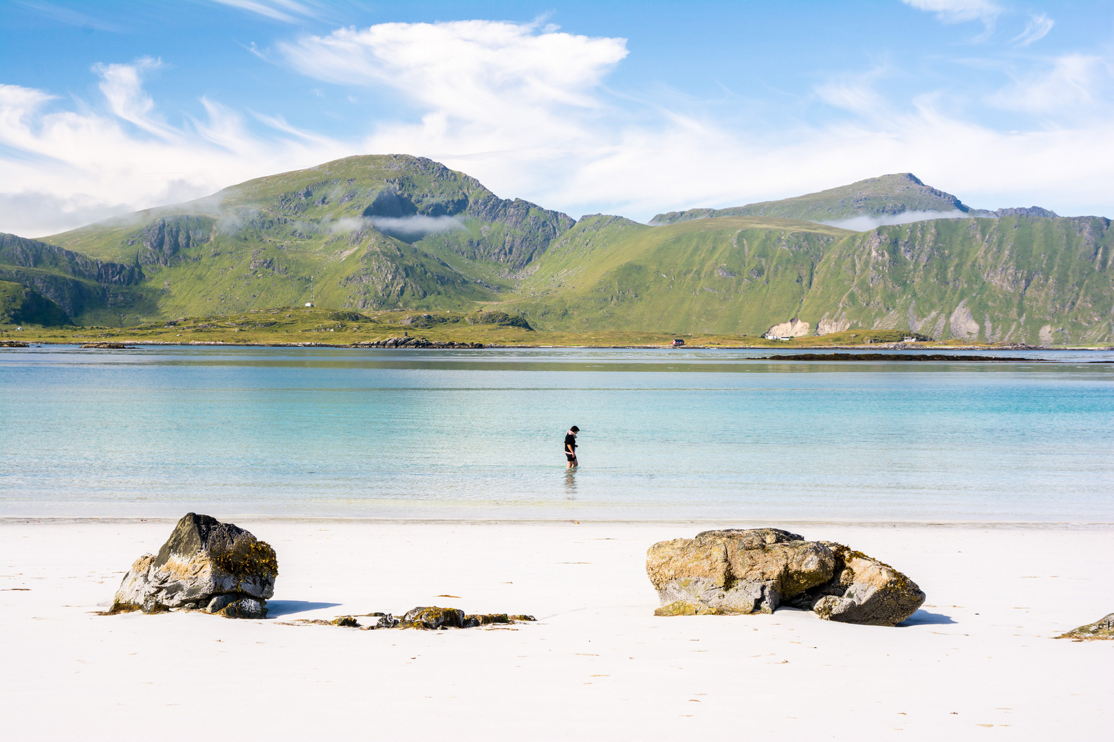 Norwegen,allein im Meer