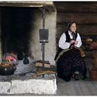 Norwegerin in historischer Tracht