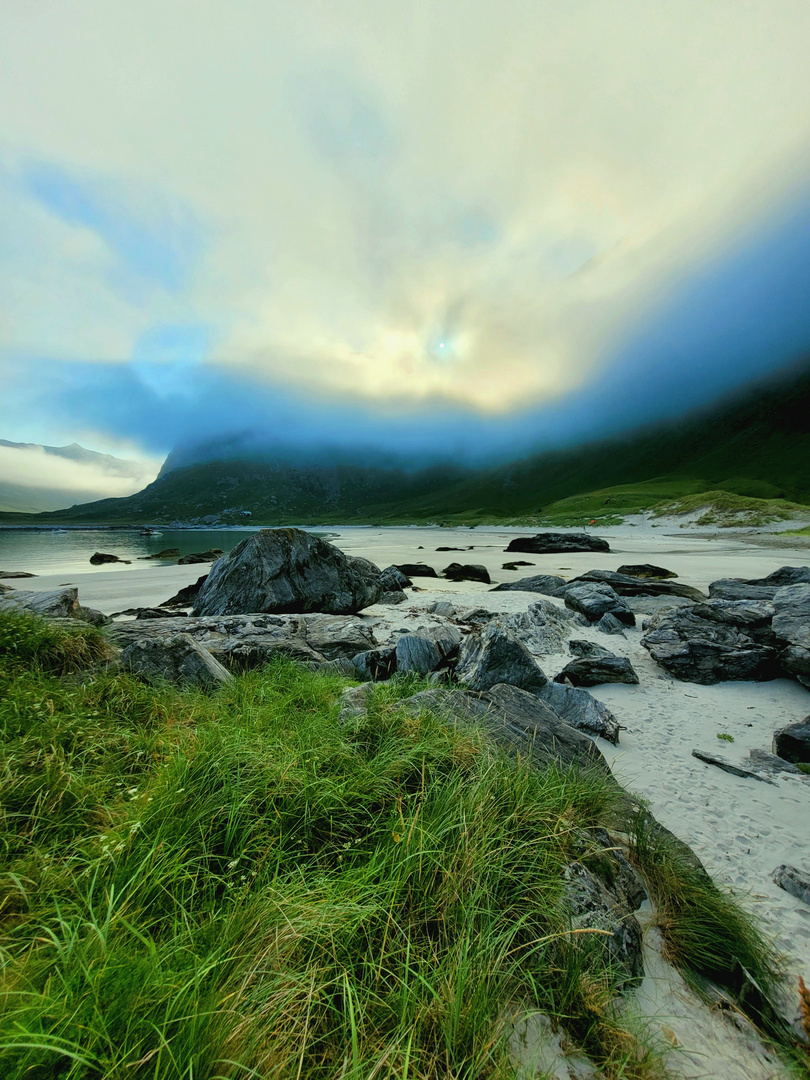 Norwegian beach in the morning