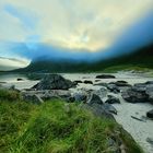 Norwegian beach in the morning