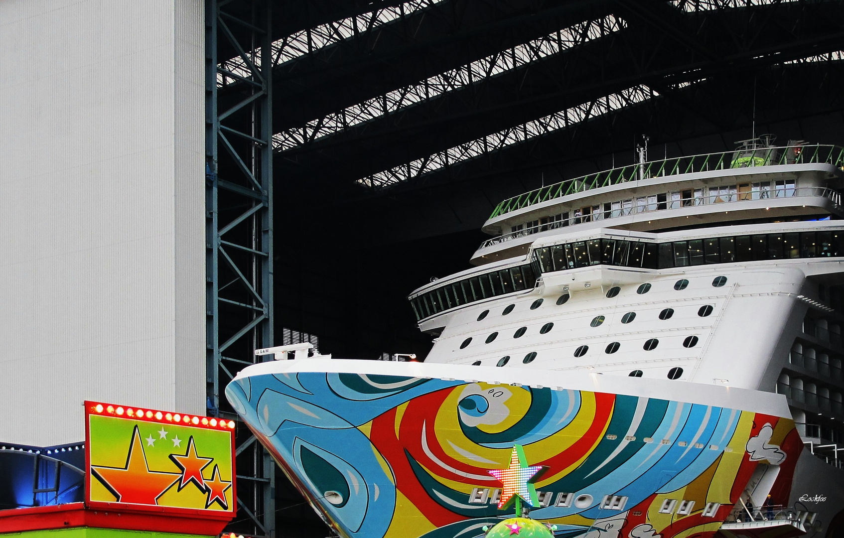 Norwegian Getaway beim Ausdocken Anfang November 2013