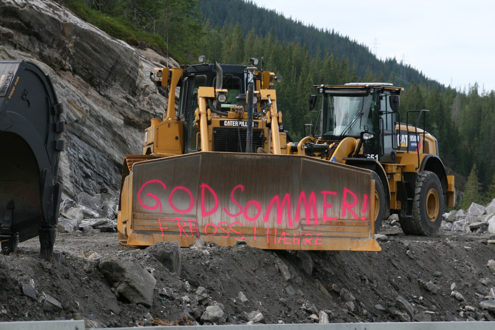 Norwegische Baustelle auf der E6