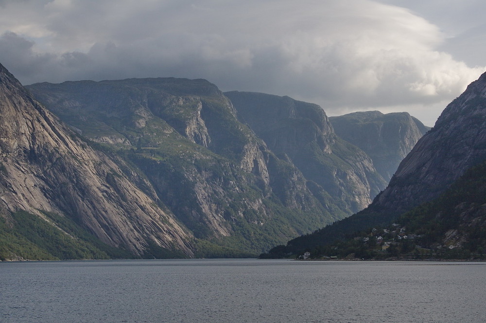 Norwegische Parkplatzaussicht