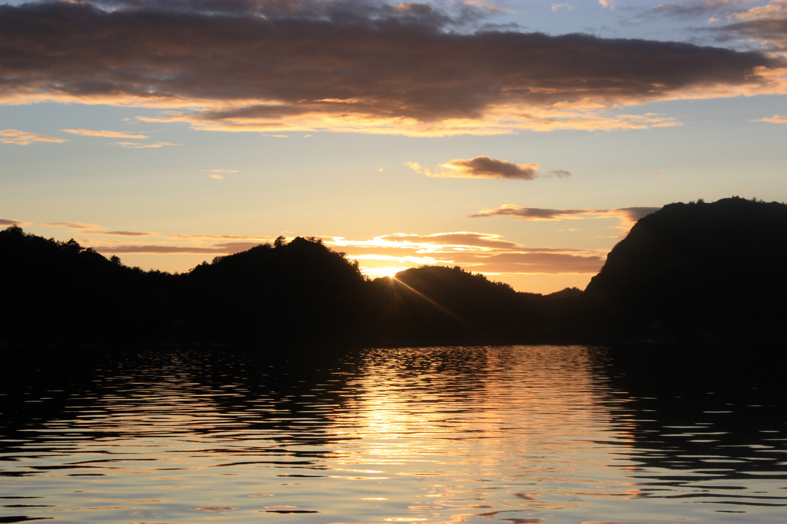 Norwegischer Sonnenuntergang