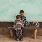 nosey kids near Taldyk Pass