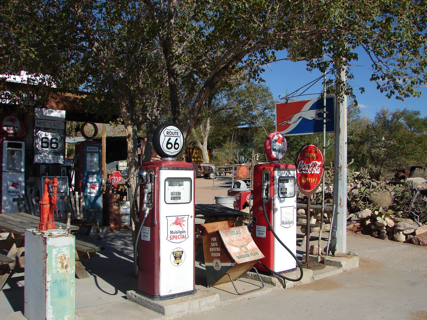 Nostalgie an der Route 66: Alte Tankstelle