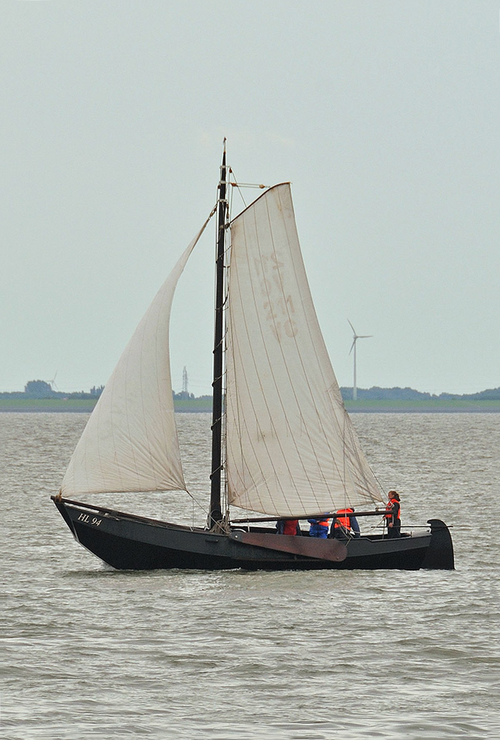 Nostalgie-Segeln mit Plattbodenschiff auf dem Wattenmeer von Norderney