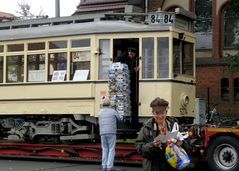 Nostalgiestraßenbahn Kartenverkauf