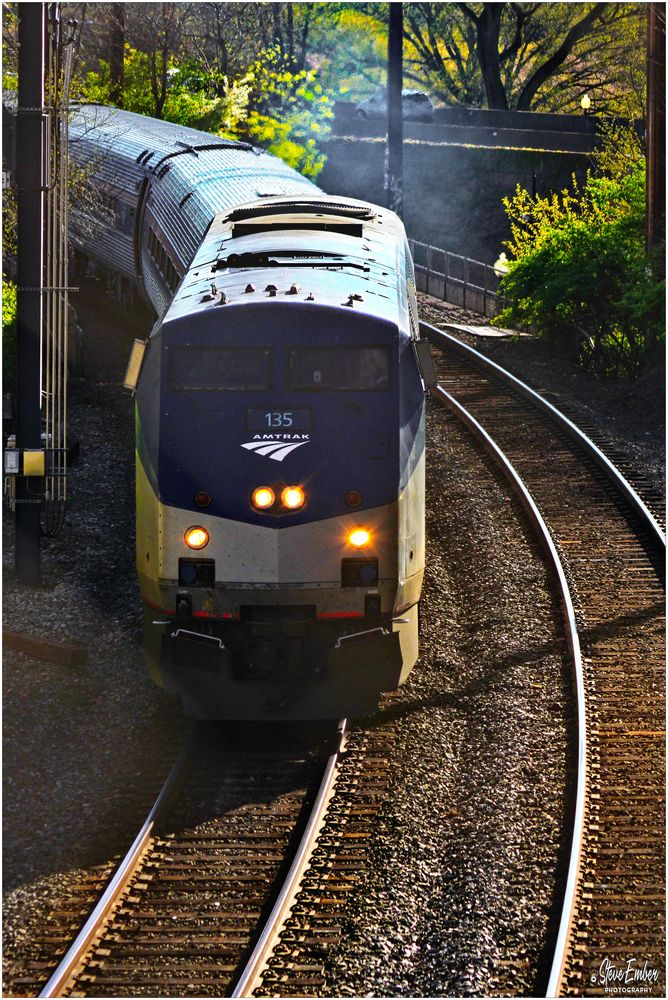Notching Up into Southwest D.C. - An Amtrak Golden Hour Moment