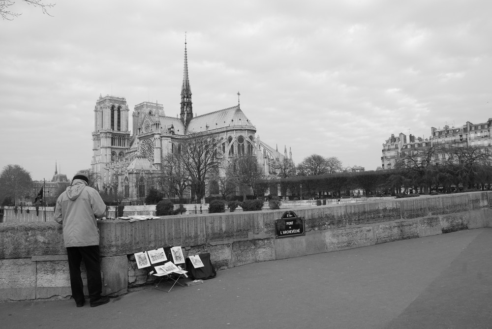 Notre dame, pont de l'archevéché, Paris 5ème