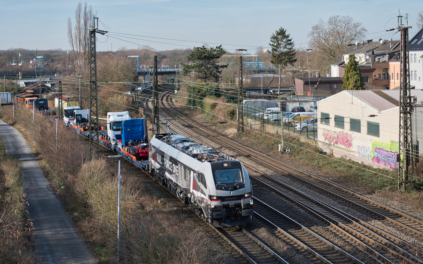 Notschuss auf die Stadler-Lok