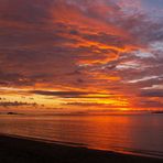 Nouméa – Coucher de soleil sur la plage du Merédien