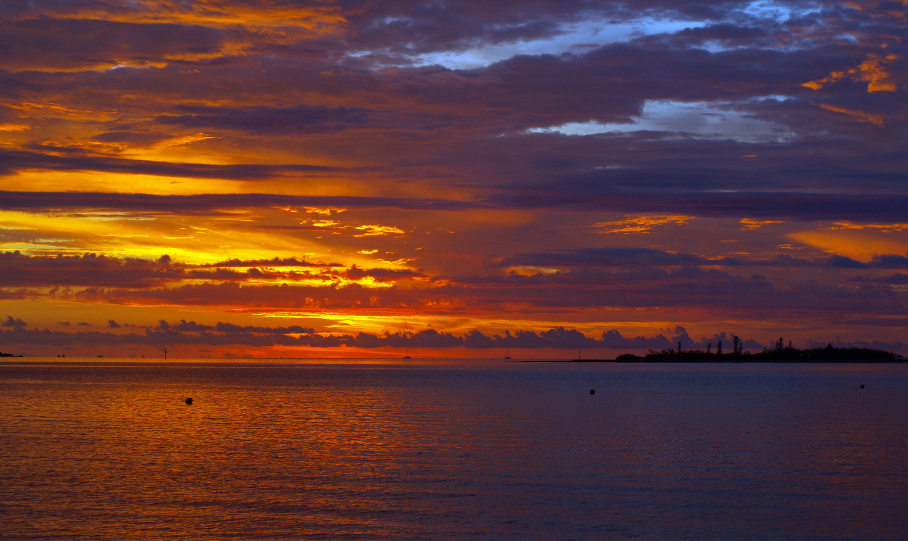 Nouméa – Coucher de soleil sur l’Ile aux Canards