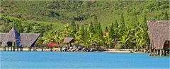 Nouméa – Vue sur l’hôtel et les jardins du Kuendu Beach Resort