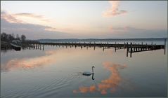 November-Abend am Zierker See in Neustrelitz