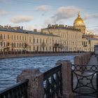 November in St. Petersburg. Moika Fluss.
