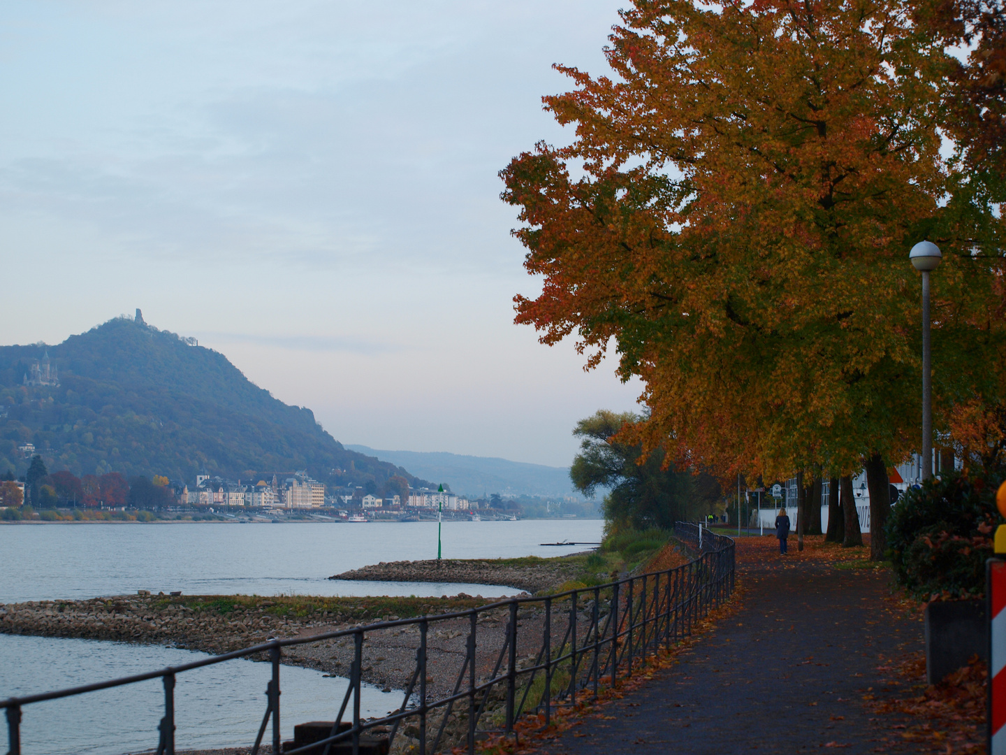 Novemberabend am Rhein 