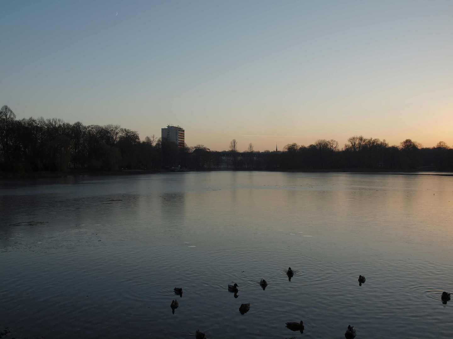 Novemberabend am Schloßteich