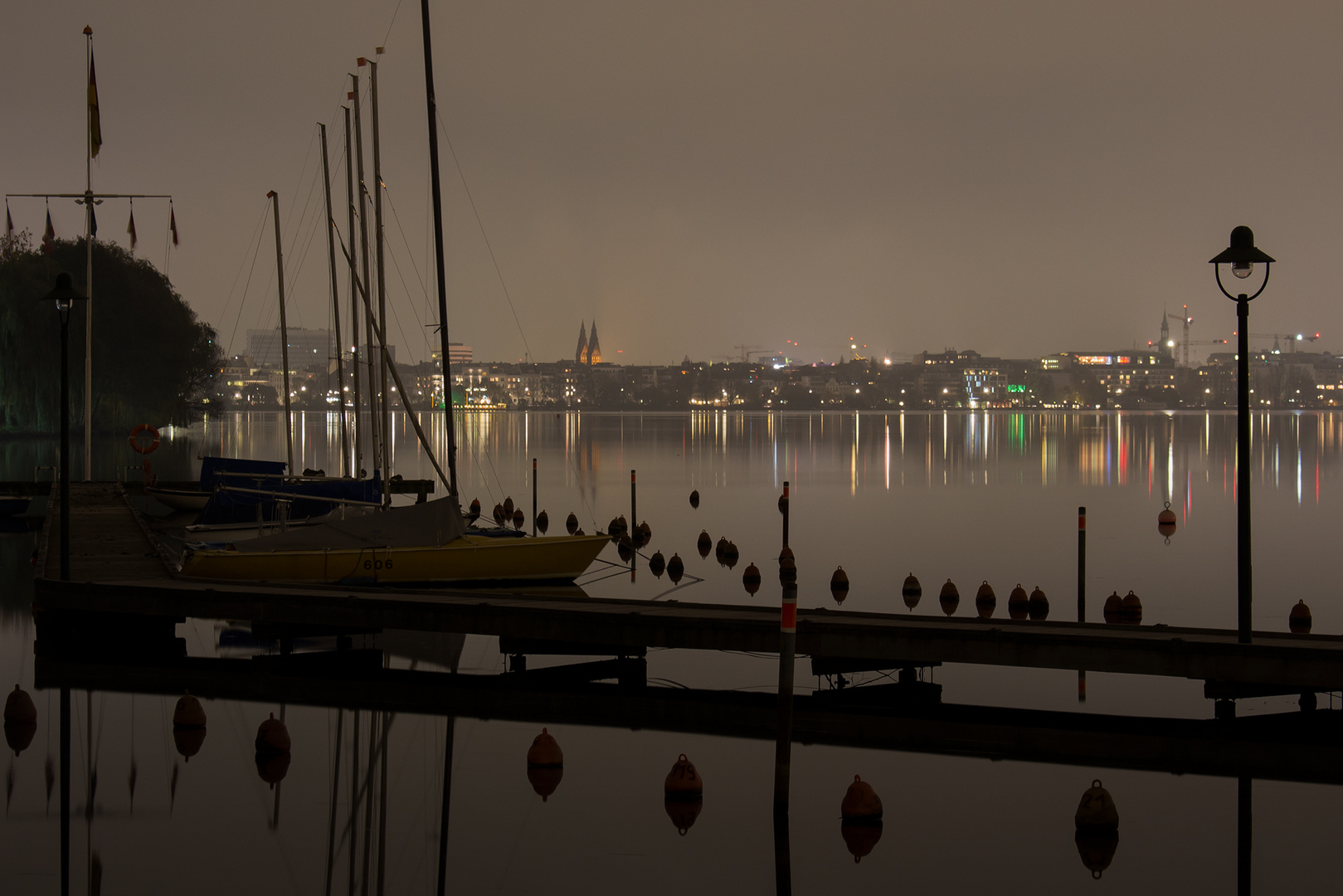 Novemberabend an der Alster