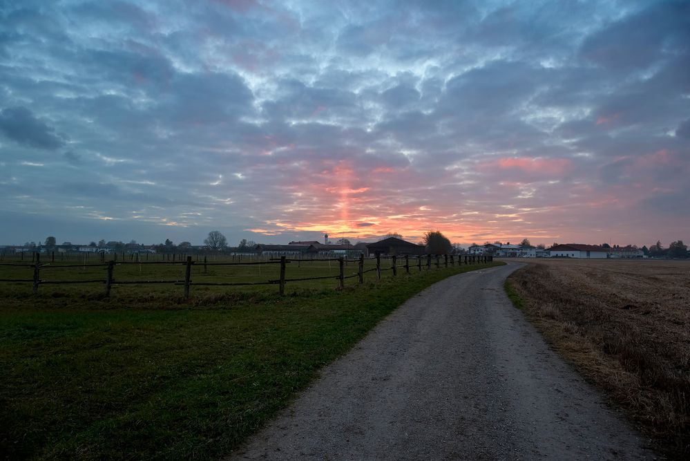 Novemberabend bei Hohenbrunn