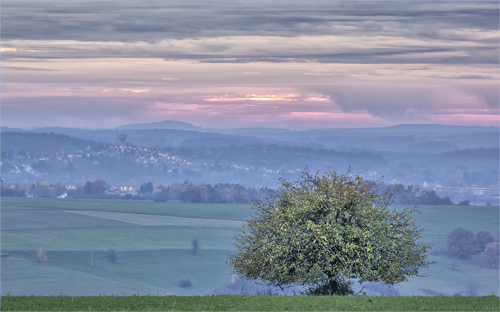 novemberapfel im blauen dunst